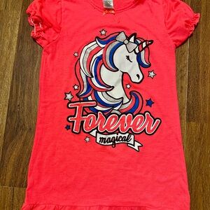 Pink Nightgown Pajamas with Unicorn Design
